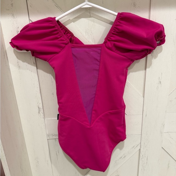 Tiger Friday Mesh Dance Leotard Magenta - Picture 1 of 6